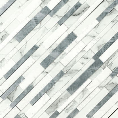 Denali Frost Interlocking Peel And Stick