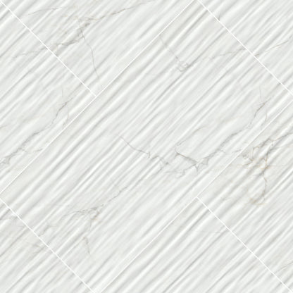 Dymo Calacatta Stripe White 12x24 Glossy