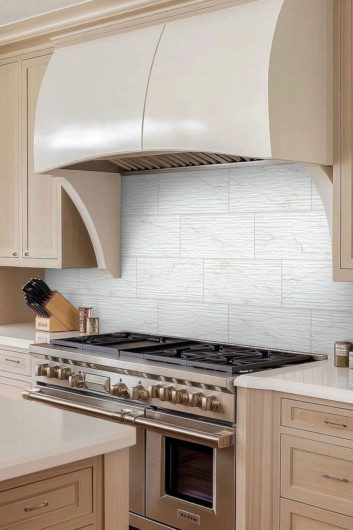 Dymo Calacatta Stripe White 12x24 Glossy