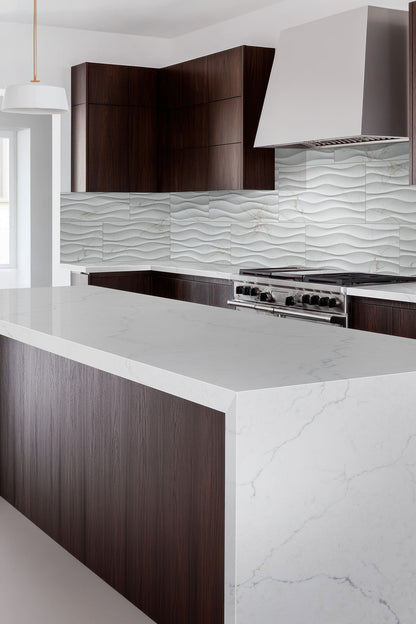 Dymo Calacatta Wavy White 12x24 Glossy