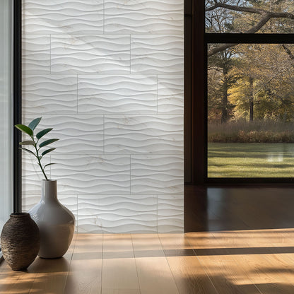 Dymo Calacatta Wavy White 12x24 Glossy