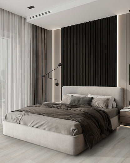 Ebony Acoustic Wood Slat Panels