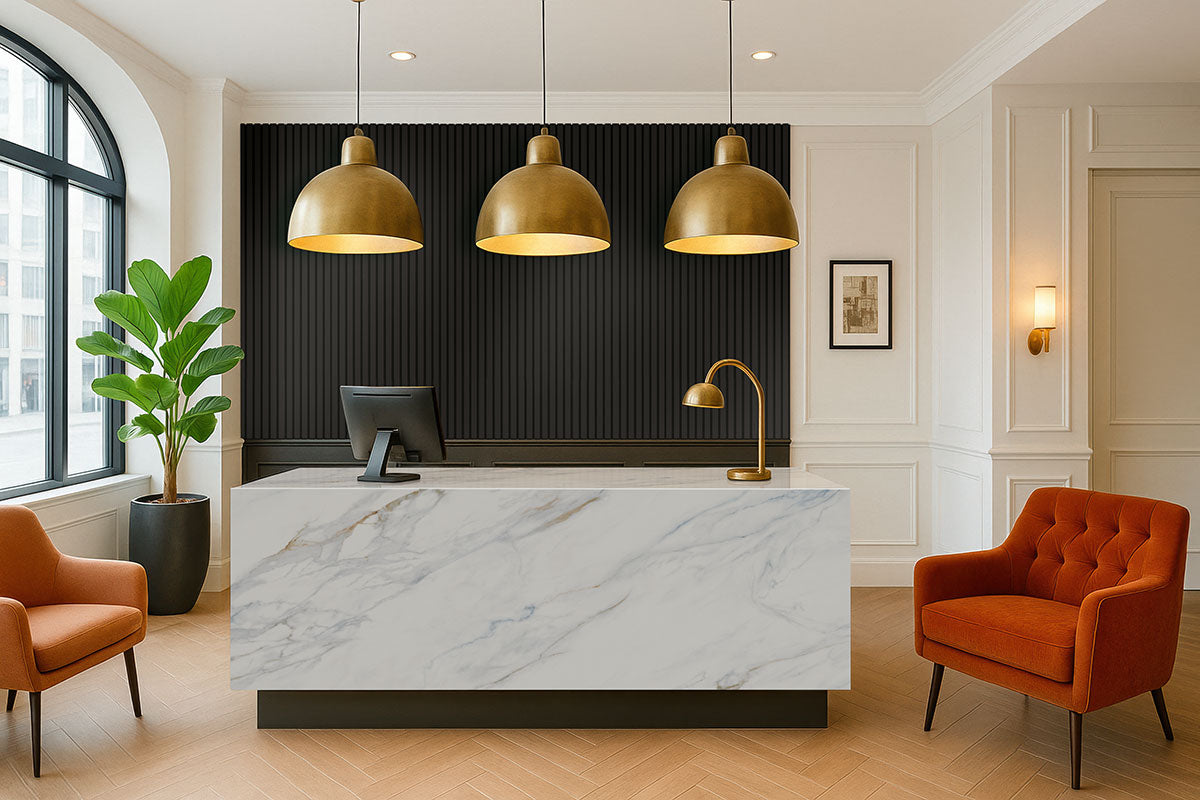 Ebony Acoustic Wood Slat Panels