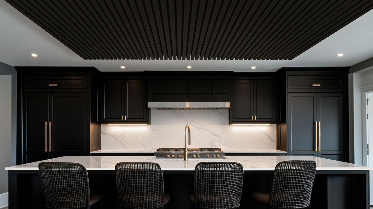 Ebony Acoustic Wood Slat Panels