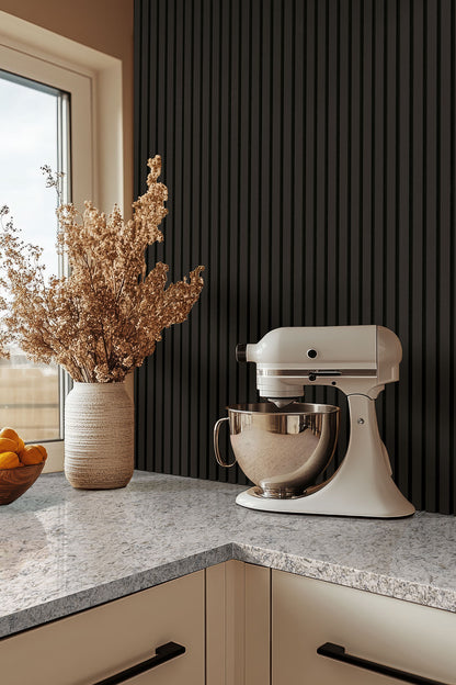 Ebony Acoustic Wood Slat Panels