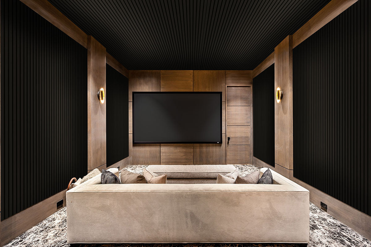 Ebony Acoustic Wood Slat Panels