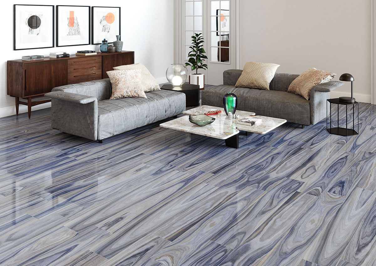 Exotic Blue Dellano Porcelain