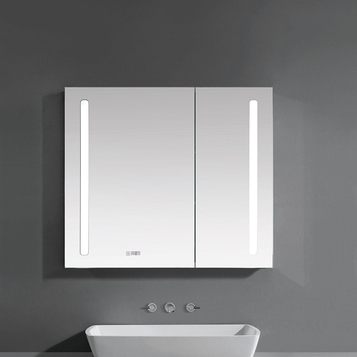 30" LED Aluminum Medicine Cabinet (Surface Mount/Recessed)