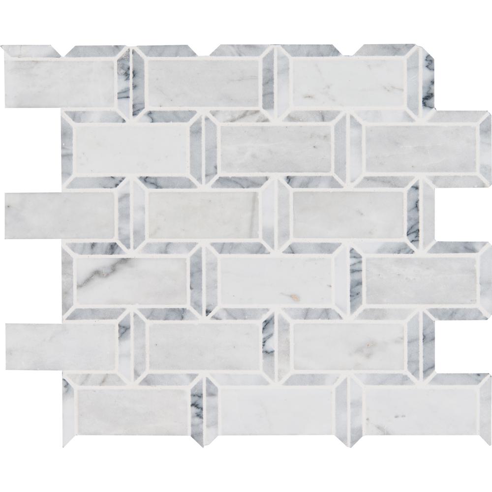 Arabescato Carrara Framework Mosaic