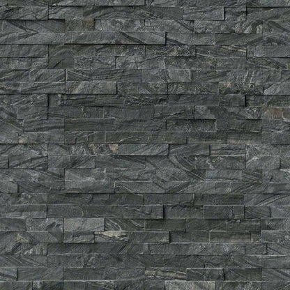 RockMount™ Stacked Stone Panels - Glacial Black