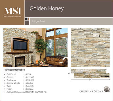 RockMount™ Stacked Stone Panels - Golden Honey