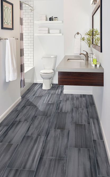 Graphite Watercolor Porcelain Tile