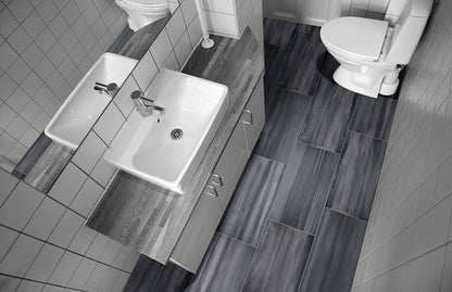 Graphite Watercolor Porcelain Tile