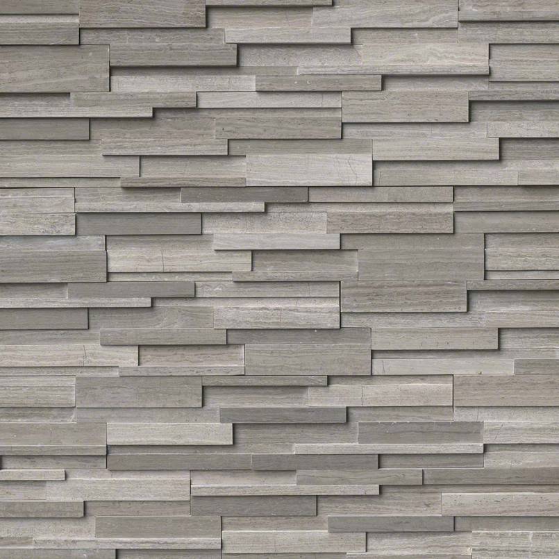 Gray Oak 3D Honed Stacked Stone Panels