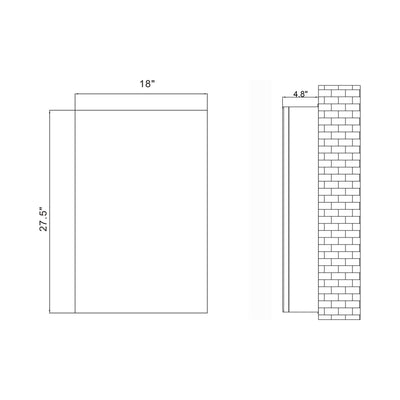 18" Aluminum Medicine Cabinet (Surface Mount/Recessed)  - Shop at Home Craft Studio - 5