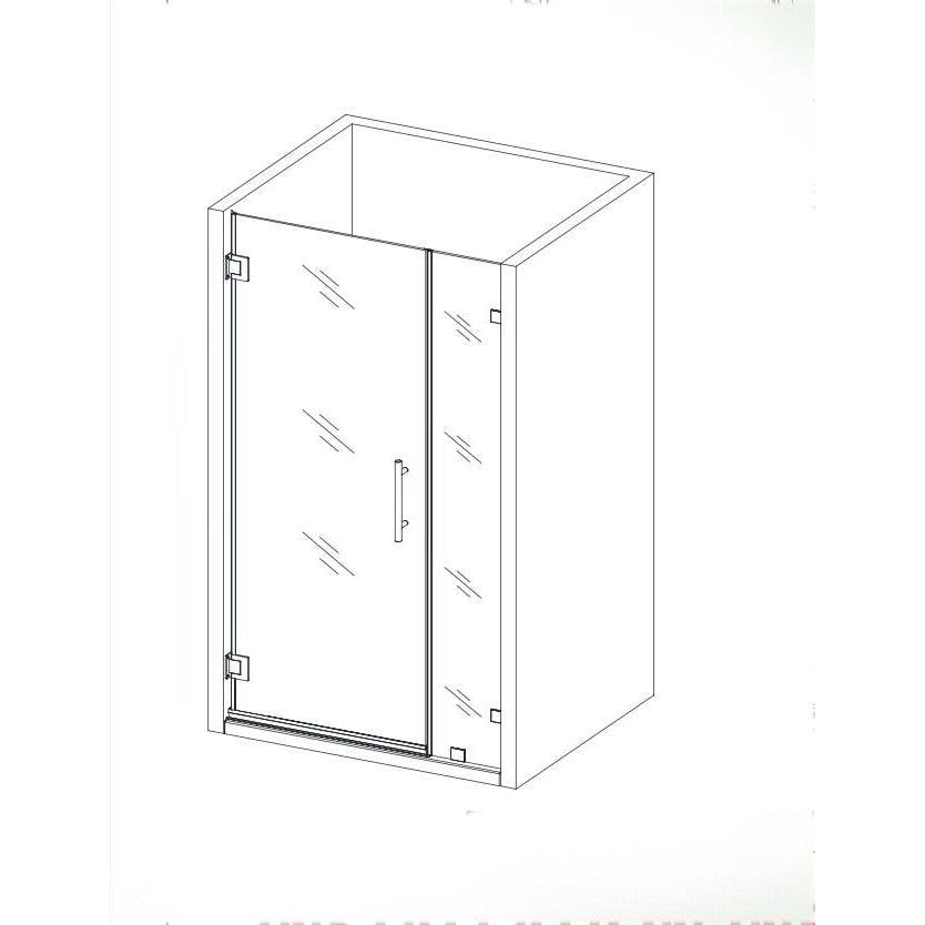 1PC Miko Hinge (Matte Black) shower door - Shop at Home Craft Studio - 15