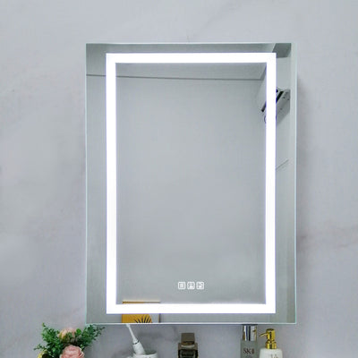 20" LED Ana Medicine Cabinet (Surface Mount/Recessed) (Left Hinge) led medicine cabinet - Shop at Home Craft Studio - 1