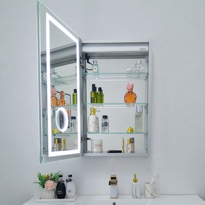 20" LED Ana Medicine Cabinet (Surface Mount/Recessed) (Left Hinge) led medicine cabinet - Shop at Home Craft Studio - 8