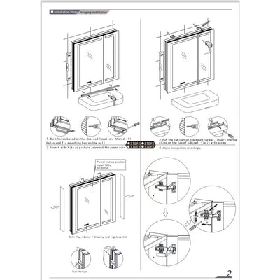20" LED Ana Medicine Cabinet (Surface Mount/Recessed) (Left Hinge) led medicine cabinet - Shop at Home Craft Studio - 16