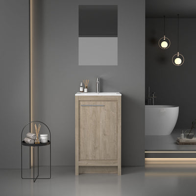 20" V9004 Vanity with Ceramic Sink (E. Oak) bathroom vanities - Shop at Home Craft Studio - 1