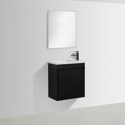 22" V9017 Series Slice Wall Hung Vanity & Acrylic Basin (Black Oak) bathroom vanities - Shop at Home Craft Studio - 1