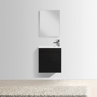22" V9017 Series Slice Wall Hung Vanity & Acrylic Basin (Black Oak) bathroom vanities - Shop at Home Craft Studio - 2