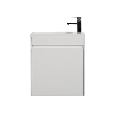22" V9017 Series Slice Wall Hung Vanity & Acrylic Basin (Glossy White) bathroom vanities - Shop at Home Craft Studio - 3