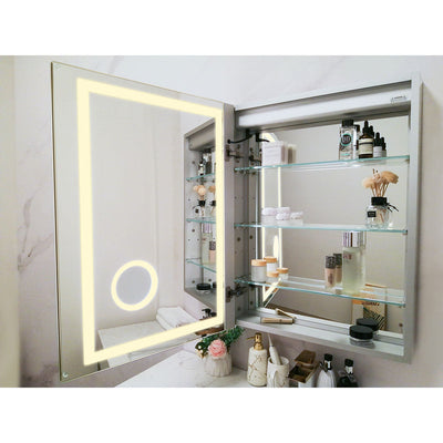 24" LED Ana Medicine Cabinet (Surface Mount/Recessed) (Left Hinge) led medicine cabinet - Shop at Home Craft Studio - 14