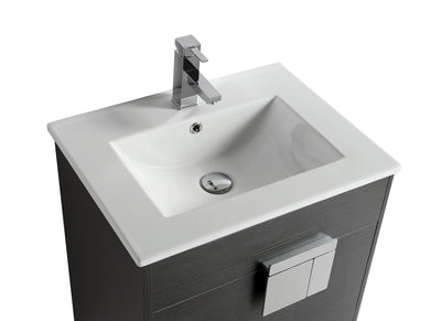 24" V9003 Vanity with Ceramic Sink (Charcoal Grey) bathroom vanities - Shop at Home Craft Studio - 2