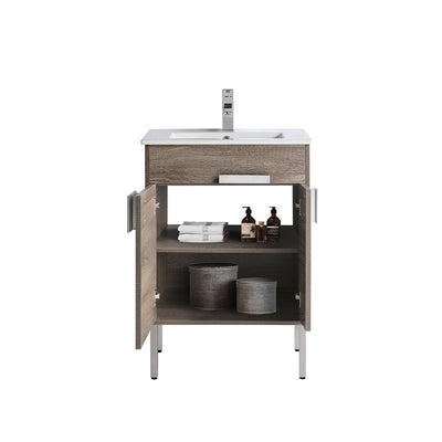 24" V9003 Vanity with Ceramic Sink (Sonoma Oak) bathroom vanities - Shop at Home Craft Studio - 2