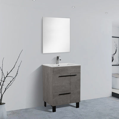 24" V9007 Gill Vanity & Ceramic Sink (Cement Grey) bathroom vanities - Shop at Home Craft Studio - 1