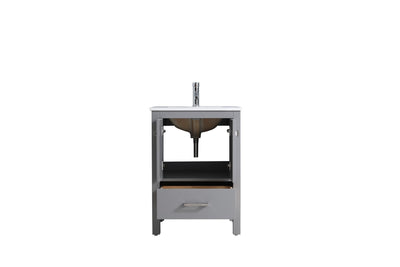 24" V9008 Vanity  & Quartz Countertop Combo (Matte White) bathroom vanities - Shop at Home Craft Studio - 3