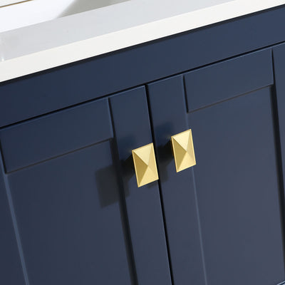 24" V9008 Vanity & Quartz Countertop Combo (Royal Blue) bathroom vanities - Shop at Home Craft Studio - 4