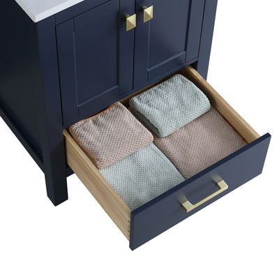 24" V9008 Vanity & Quartz Countertop Combo (Royal Blue) bathroom vanities - Shop at Home Craft Studio - 6