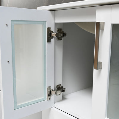 24" V9011 Vanity with Ceramic Sink (Matte White) bathroom vanities - Shop at Home Craft Studio - 7