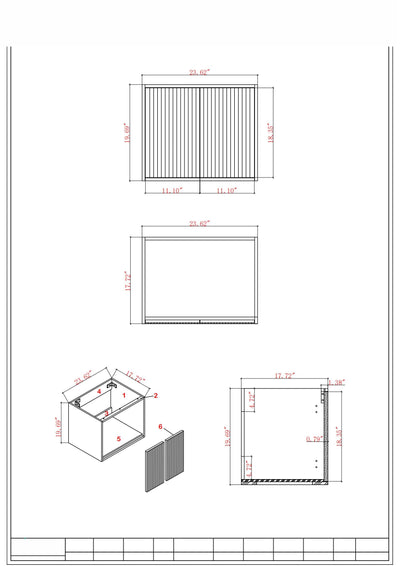 24" V9012 Wall Hung Vanity & Ceramic Sink (Matte Grey） bathroom vanities - Shop at Home Craft Studio - 9
