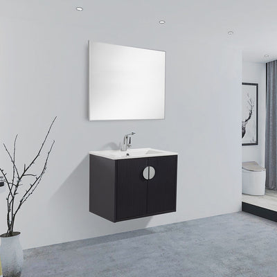 24" V9015 Series Wall Hung Vanity & Ceramic Sink (Granny Grey) vanity - Shop at Home Craft Studio - 1