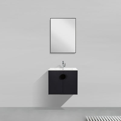 24" V9015 Series Wall Hung Vanity & Ceramic Sink (Granny Grey) vanity - Shop at Home Craft Studio - 3