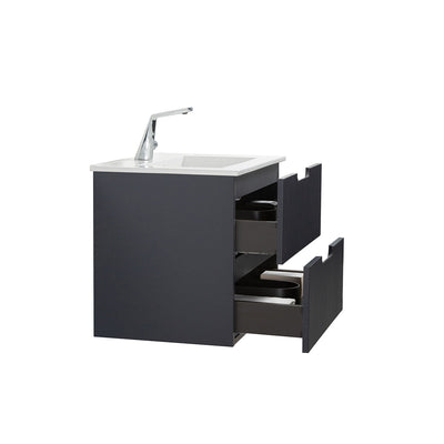 24"V9018 Sylvia Series Wall Hung Vanity & Ceramic Sink (Granny Grey)  - Shop at Home Craft Studio - 5