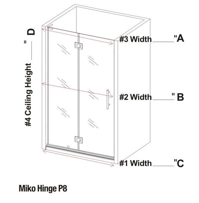 2PC Miko Hinge on Glass (Hinge Series C) (Chrome)  - Shop at Home Craft Studio - 3
