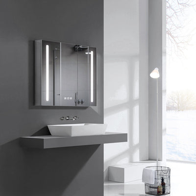 30" LED Aluminum Medicine Cabinet (Surface Mount/Recessed) mirror - Shop at Home Craft Studio - 5
