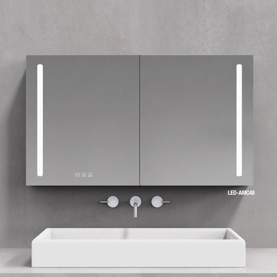 30" LED Aluminum Medicine Cabinet (Surface Mount/Recessed) mirror - Shop at Home Craft Studio - 6