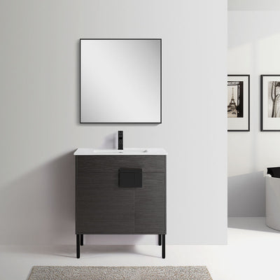 30" V9003 Vanity with Ceramic Sink (Charcoal Grey)  - Shop at Home Craft Studio - 3