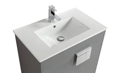 30" V9003 Vanity with Ceramic Sink (Matte Grey)  - Shop at Home Craft Studio - 6