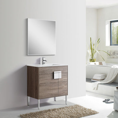 30" V9003 Vanity with Ceramic Sink (Sonoma Oak)  - Shop at Home Craft Studio - 1