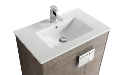 30" V9003 Vanity with Ceramic Sink (Sonoma Oak)  - Shop at Home Craft Studio - 6