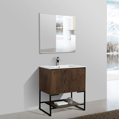 30"  V9006 Allen Vanity with Ceramic Sink (Rose Wood) vanity - Shop at Home Craft Studio - 2