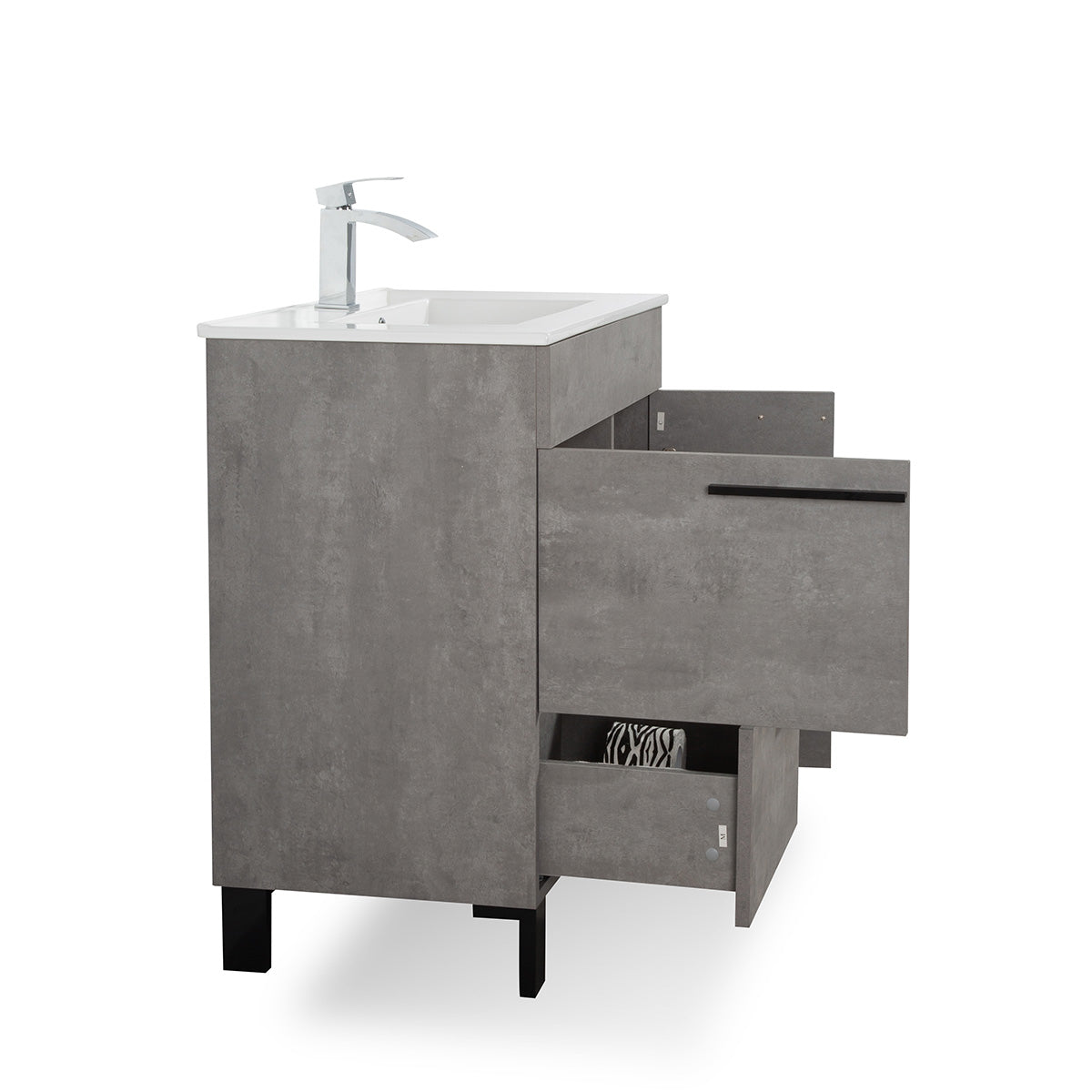 30" V9007 Gill Vanity & Ceramic Sink (Cement Grey)  - Shop at Home Craft Studio - 5