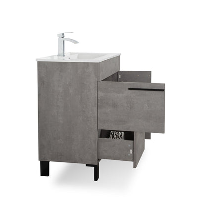30" V9007 Gill Vanity & Ceramic Sink (Cement Grey)  - Shop at Home Craft Studio - 5