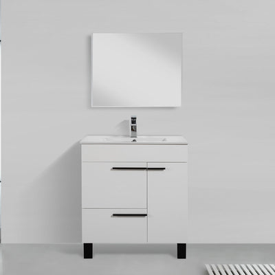 30" V9007 Gill Vanity & Ceramic Sink (Glossy White)  - Shop at Home Craft Studio - 1